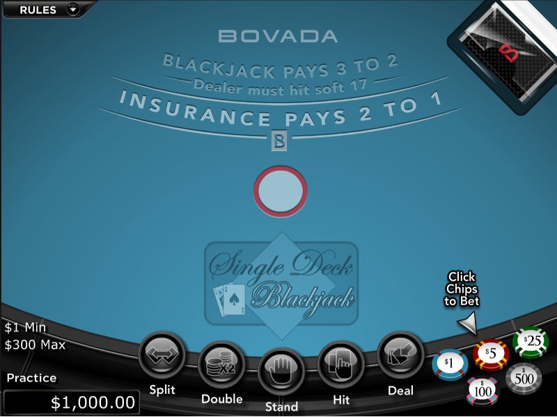 Free Classic Single Deck Blackjack Game